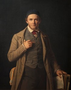 Portrait of Gottlieb Bindesbøll by Constantin Hansen