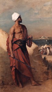 Arab sentry by Constantin Meunier