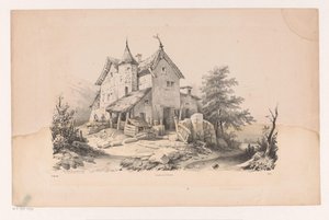 Praying Figures in a Landscape by Constantinus Cornelis Huysmans