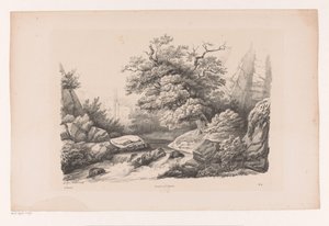 Rocky Landscape with Stream by Constantinus Cornelis Huysmans