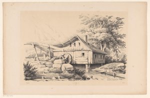 Watermill in Mountain Landscape (The Landscape) by Constantinus Cornelis Huysmans