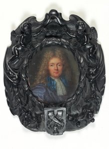 A Gentleman, in Purple Habit with Lace Cravat