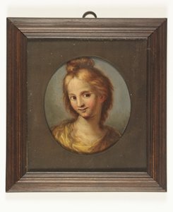 Head of a Girl in a Yellow Dress by Continental School Continental School