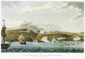 Southwest View of Fort Bourbon and Fort Louis, in Martinique, February 5 - March 22 by Cooper (after) Willyams