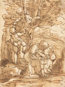 Charity by Copy after Luca Cambiaso