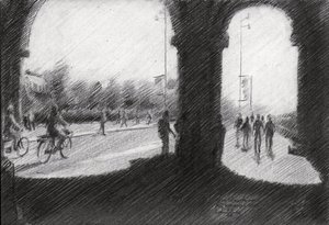 Arched Urban Scene by Corné Akkers