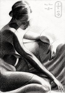 Contemplative Female Form by Corné Akkers