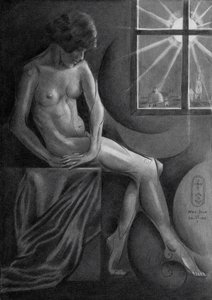 Elegant Figure Window View by Corné Akkers