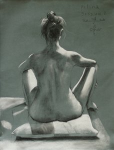 Elegant Seated Nude by Corné Akkers