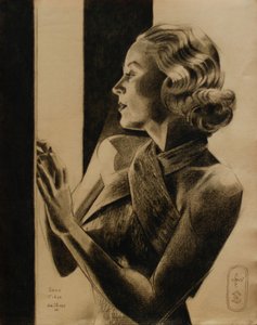 Elegant Woman in Profile