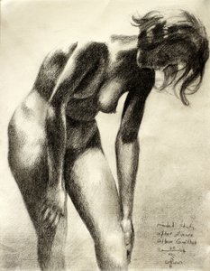 Expressive Nude Drawing by Corné Akkers