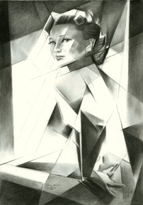 Faceted Female Portrait by Corné Akkers