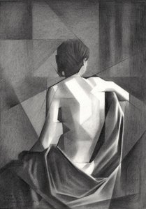 Geometric Draped Figure by Corné Akkers