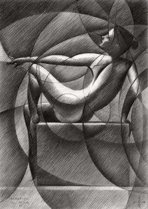 Geometric Nude Figure by Corné Akkers