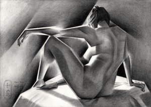 Geometric Nude Study by Corné Akkers