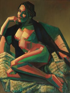 Geometric Nude Woman by Corné Akkers