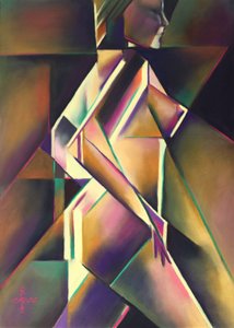 Geometric Woman in Motion by Corné Akkers