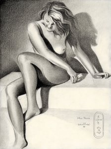 Graceful Seated Nude by Corné Akkers