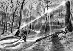 Hopeful Forest Journey by Corné Akkers