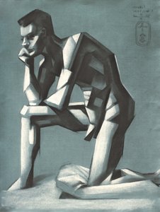Kneeling Geometric Man