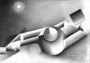 Moonlit Geometric Composition