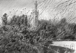 Peace Palace Pencil Sketch by Corné Akkers
