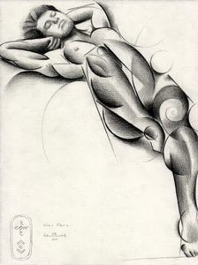 Peaceful Reclining Nude by Corné Akkers