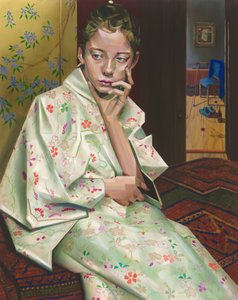 Pensive Kimono Girl by Corné Akkers