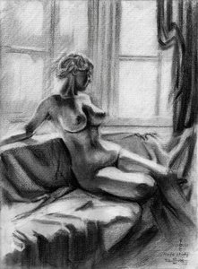 Pensive Nude by Window