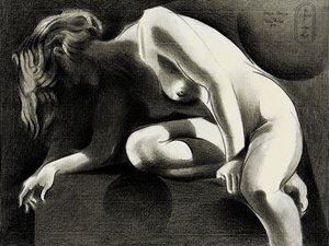Pensive Nude in Shadow