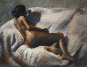 Quiet Reclining Woman by Corné Akkers