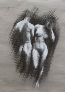 Sensual Couple Sketch by Corné Akkers