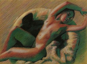 Serene Reclining Nude by Corné Akkers