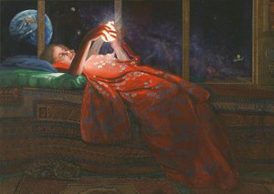 Woman and Cosmic Screen by Corné Akkers
