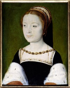 Portrait of Madeleine of France (1443-1495), eldest daughter of Francois I, Queen of Scotland, first wife of Jacques V