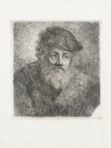 Old Man with Beard and Cap by Cornelia Scheffer Lamme