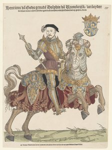 Portrait of Henry II of France on Horseback by Cornelis Anthonisz. (manner of)