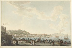 View of the Port of Naples by Cornelis Apostool