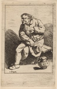 Sitting Man with His Hat in His Right Hand by Cornelis Pietersz Bega