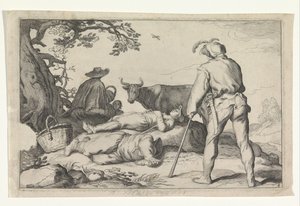 Cattle Herders by Cornelis Bloemaert (II) (possibly)