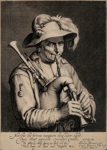 Man Playing the Bagpipes