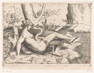 Leda and the Swan by Cornelis Bos (possibly)
