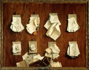 Quodlibet with Writings of the Treasury of the City of Amsterdam by Cornelis Brizé