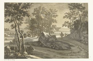 Wooded Landscape with Cattle Driver