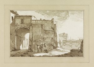 Gate with Traveler and Mule by Cornelis Brouwer