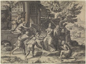 Adoration of the Shepherds by Cornelis Cort
