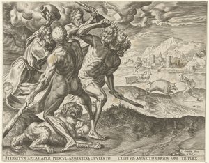 Hercules Kills Geryon and His Dog (Works of Hercules series)