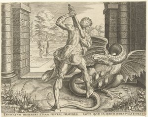Hercules Steals the Golden Apples of the Hesperides