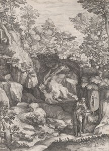 Mary Magdalen Repentant in the Wilderness, 1573 by Cornelis Cort