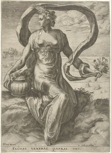 Napaea (Goddesses and Nymphs) (series title) by Cornelis Cort